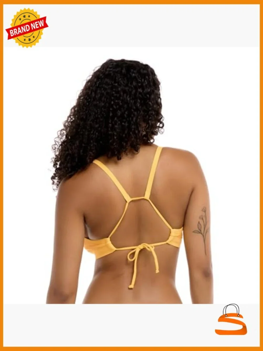 DD Cup Bikini Top with Adjustable Back, Removable Cups, UPF 30 - Picture 3 of 6